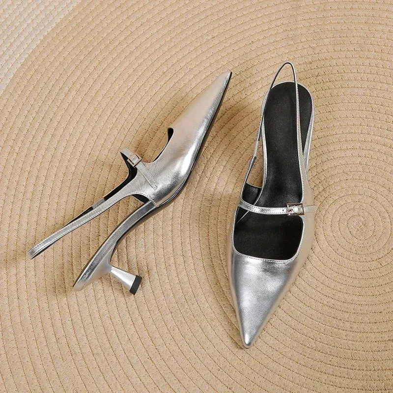 Elegant Pointed Toe Slingback Sandals for Women