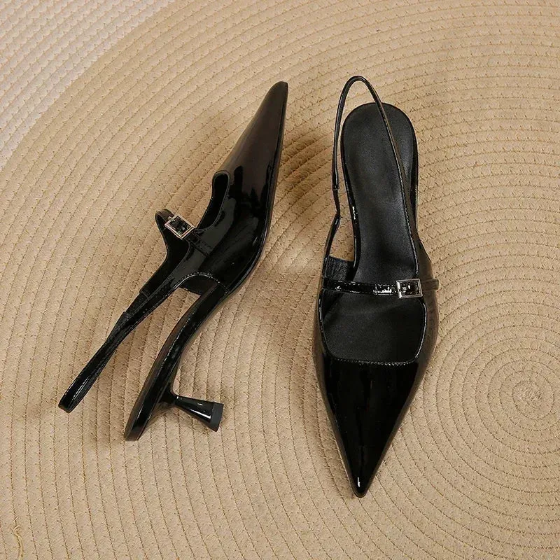 Elegant Pointed Toe Slingback Sandals for Women