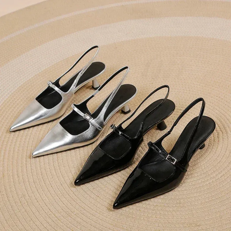 Elegant Pointed Toe Slingback Sandals for Women