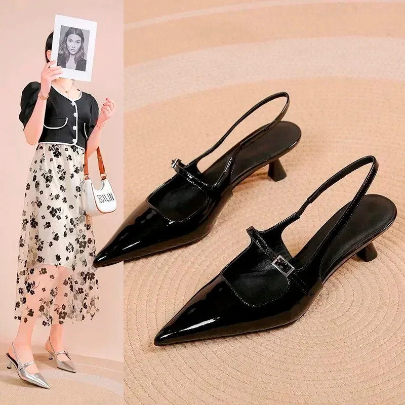Elegant Pointed Toe Slingback Sandals for Women