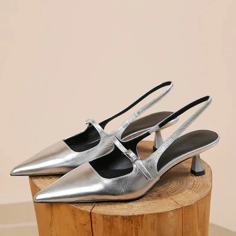 Elegant Pointed Toe Slingback Sandals for Women