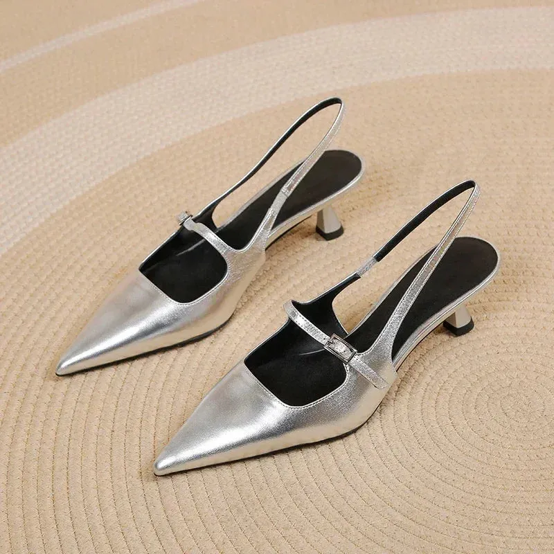 Elegant Pointed Toe Slingback Sandals for Women