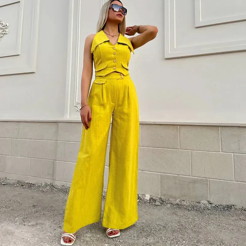 Elegant Vest Pants Suit