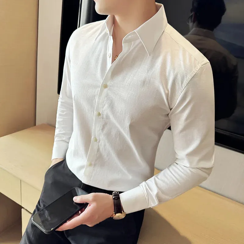 EliteWear Herren Langarmhemd