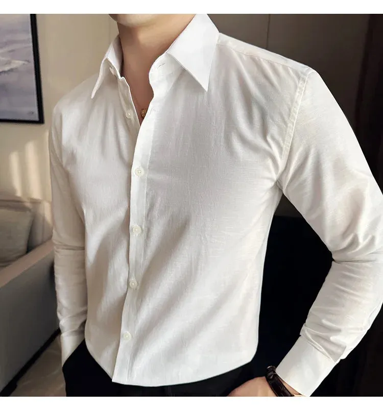 EliteWear Herren Langarmhemd