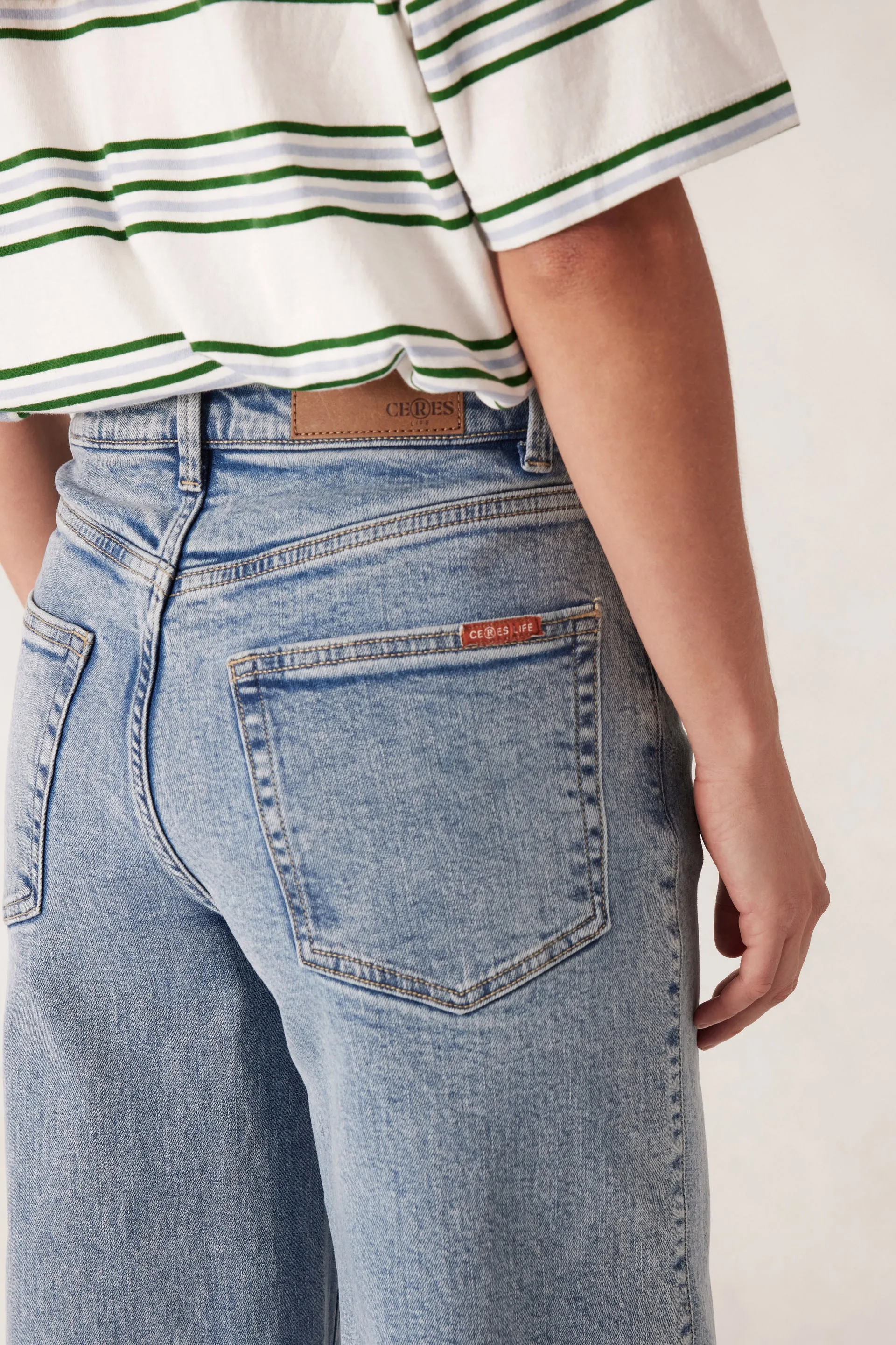 Evie Wide Leg Jean- Mid vintage blue