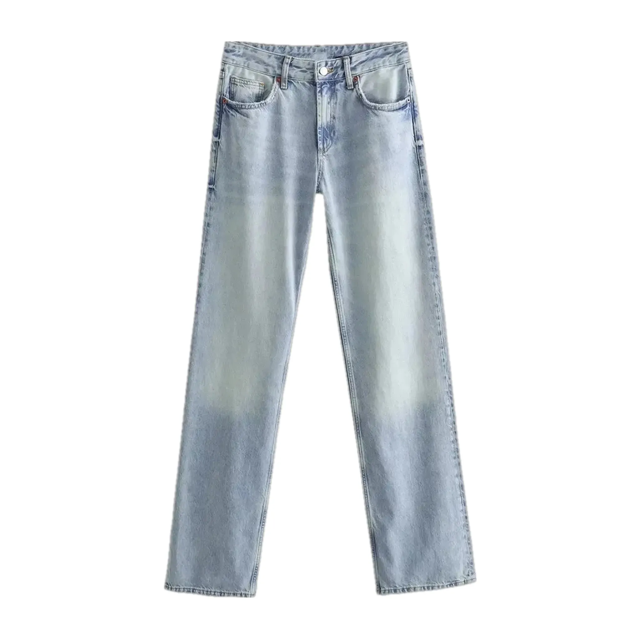Faded casual jeans for women