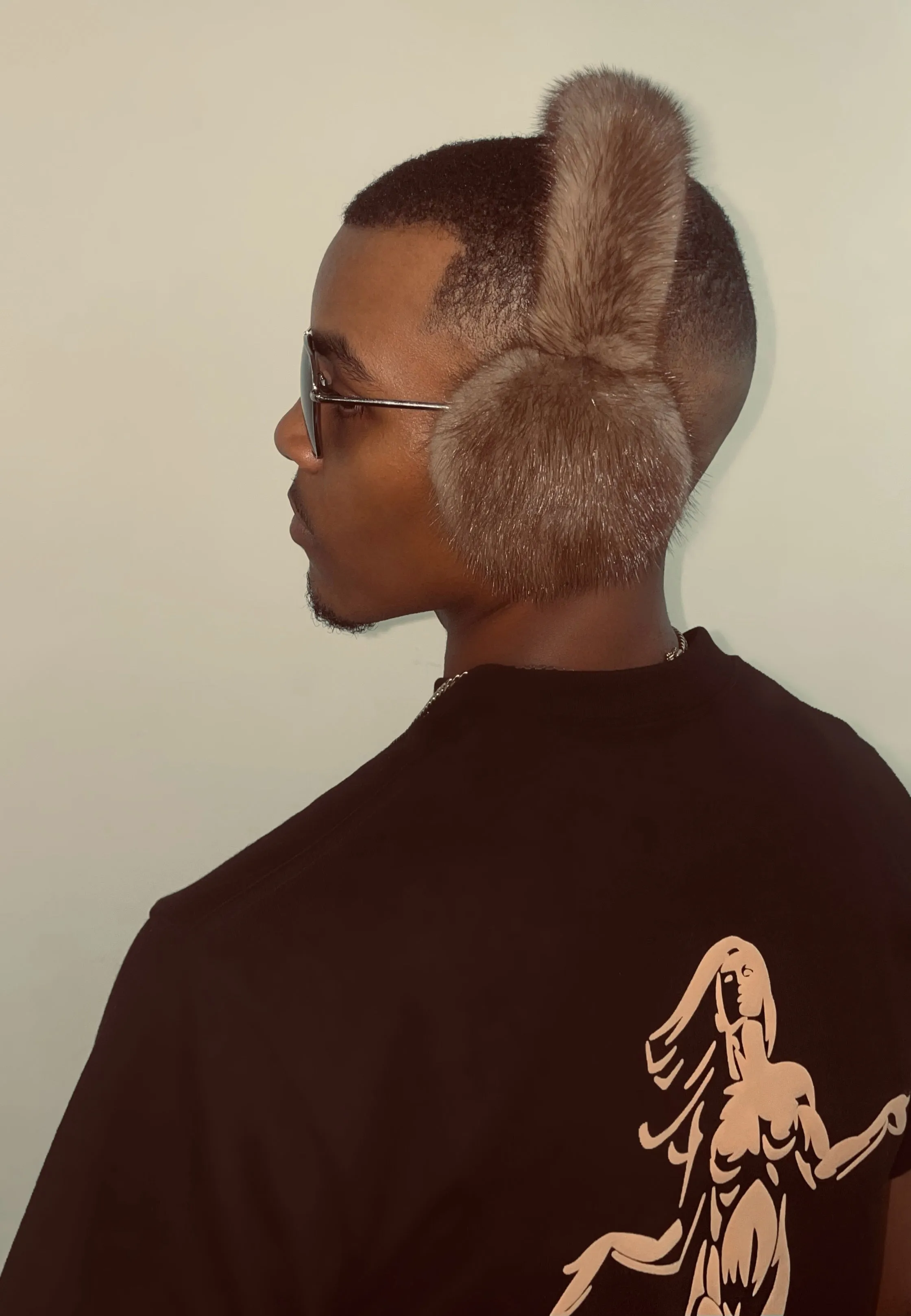 Fallon Aurielle Money Mink Fur Earmuffs (Brown)