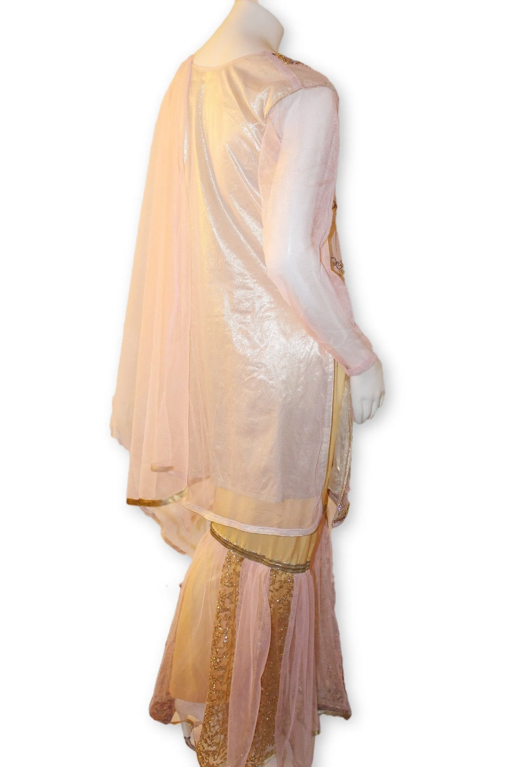 Fancy Net 3 Pcs Gharara Suit Party Wear Pakistani Indian Style