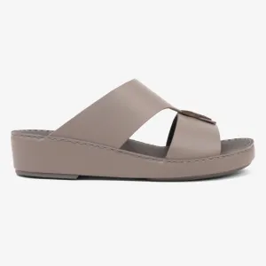 FARADA PREMIUM LEATHER 3D BUCKLE SANDALS LONDON SKY