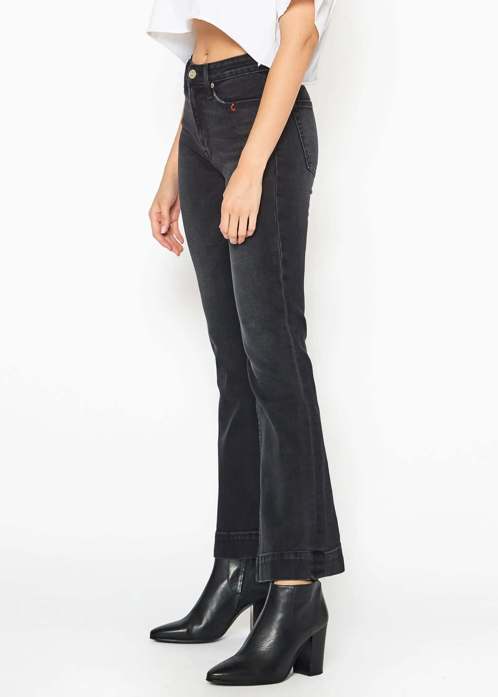 Farrah Utility Pocket Kick Flare Jeans