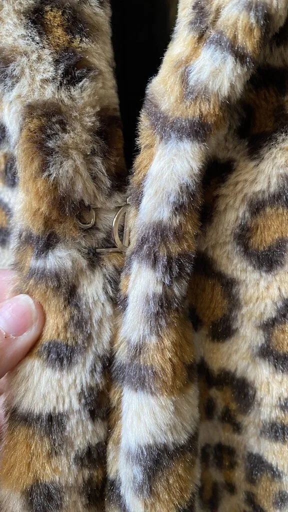Faux Fur Leopard Coat