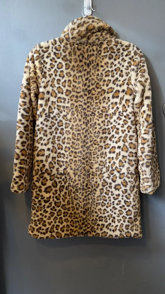Faux Fur Leopard Coat