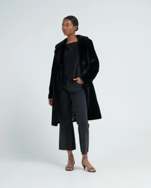 faux fur with foulard lining