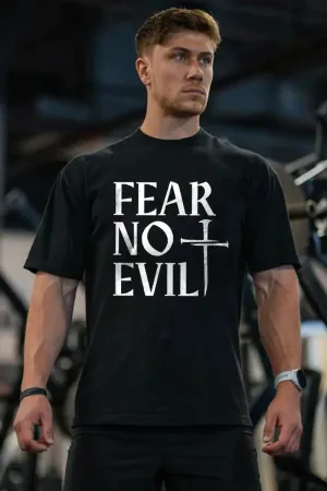 Fear No Evil Printed Casual Men's T-shirt