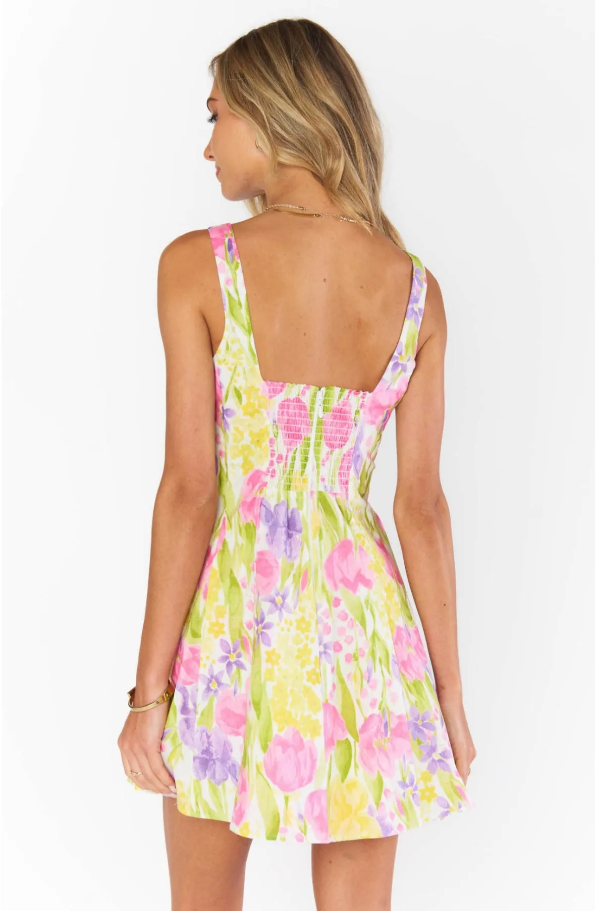 FINAL SALE Blooming Tulips Prim Mini Dress