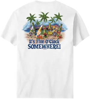 Five O Clock Somewhere Beach T-Shirt