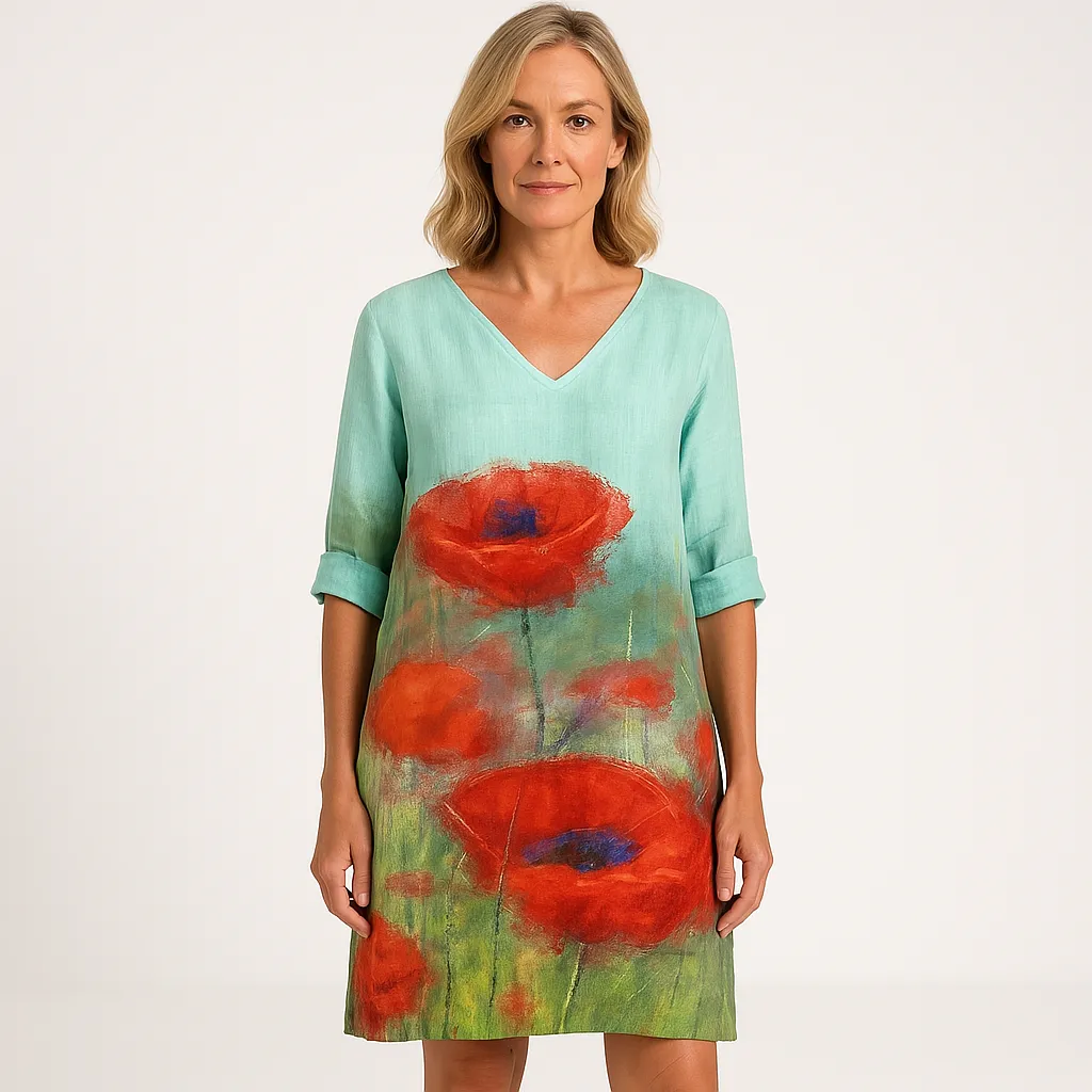 Floral Linen Dress | Lightweight | Relaxed Fit and Breezy
