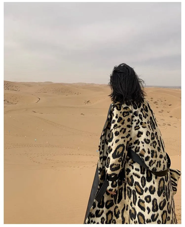 Fluffy Faux Fur Double Breasted Trench Coat for a Warm and Edgy Look