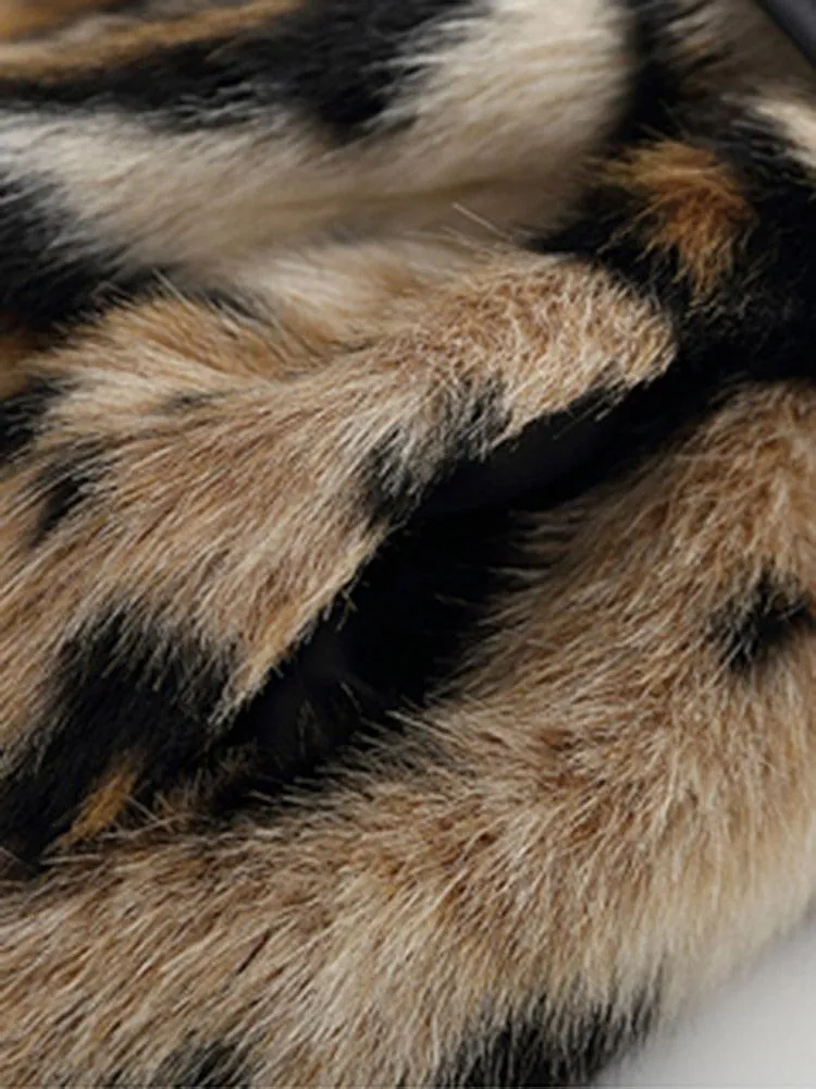 Fluffy Faux Fur Double Breasted Trench Coat for a Warm and Edgy Look