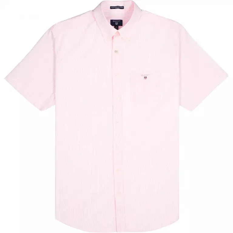 GANT Men's Shadow Rose Broadcloth Short Sleeve Banker Shirt Size M NWT