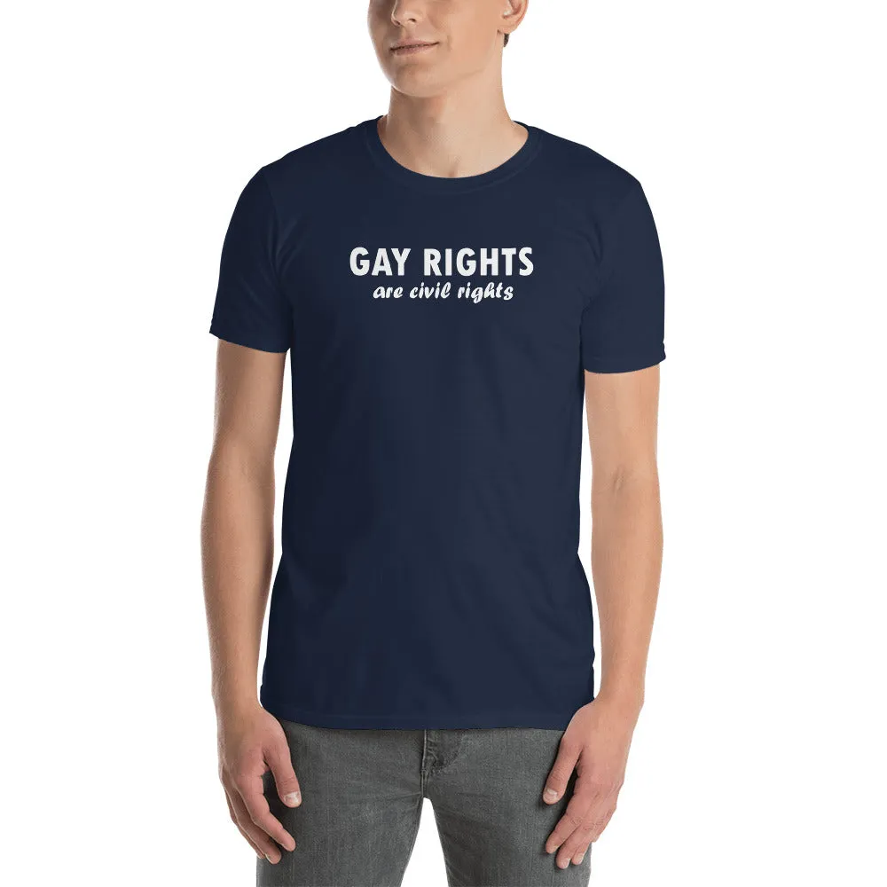 Gay Rights T Shirts Navy Men Fit Gay Rights are Civil Rights