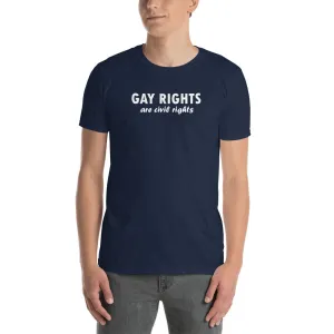 Gay Rights T Shirts Navy Men Fit Gay Rights are Civil Rights
