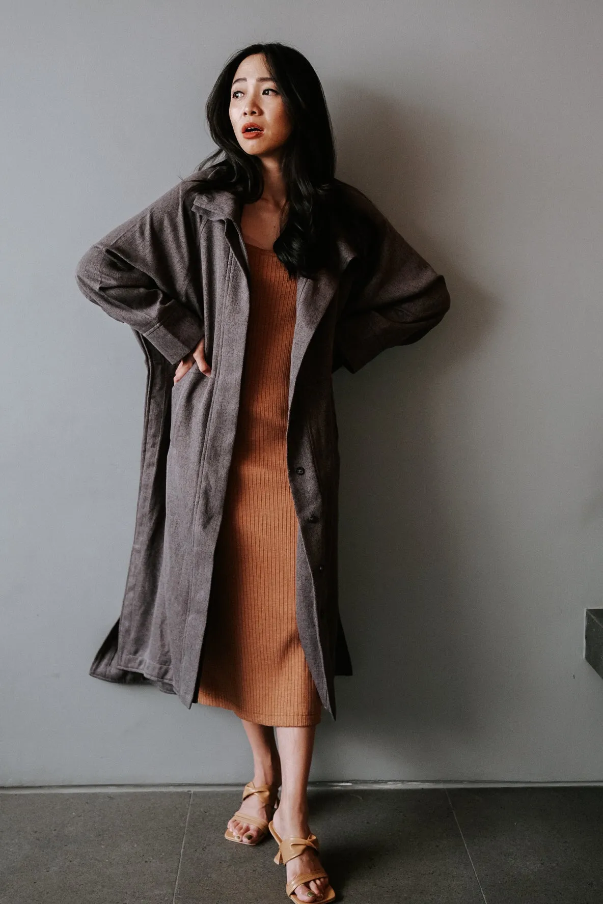 GRACE COAT DRESS IN SPACESHIP