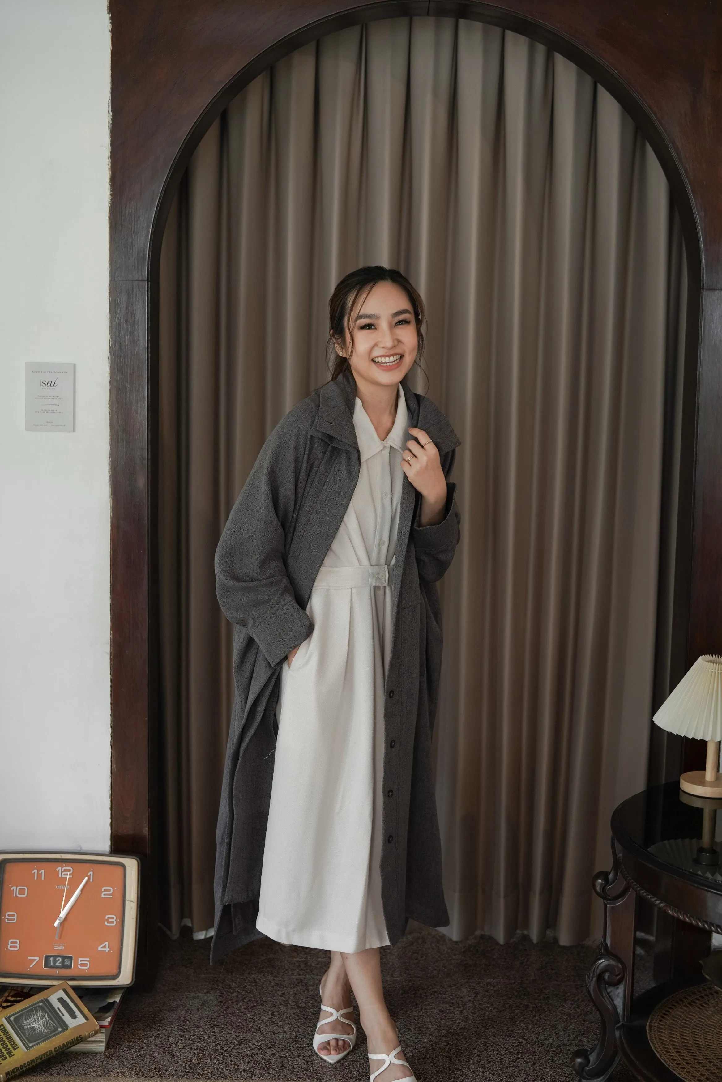GRACE COAT DRESS IN SPACESHIP