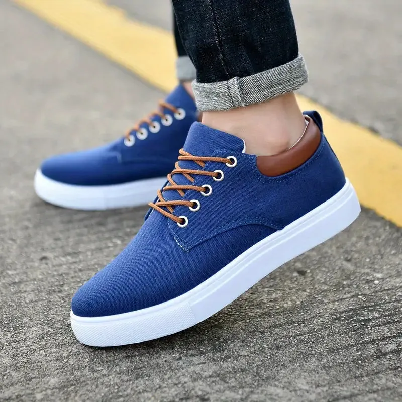 GS Casual Fabric | Alledaagse stoffen lente sneaker met veters voor heren