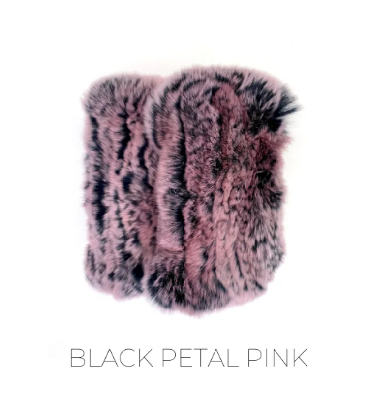 Hand Warmers, Genuine Rex Rabbit Fur, Multiple Colors - Linda Richards - Style  HW01