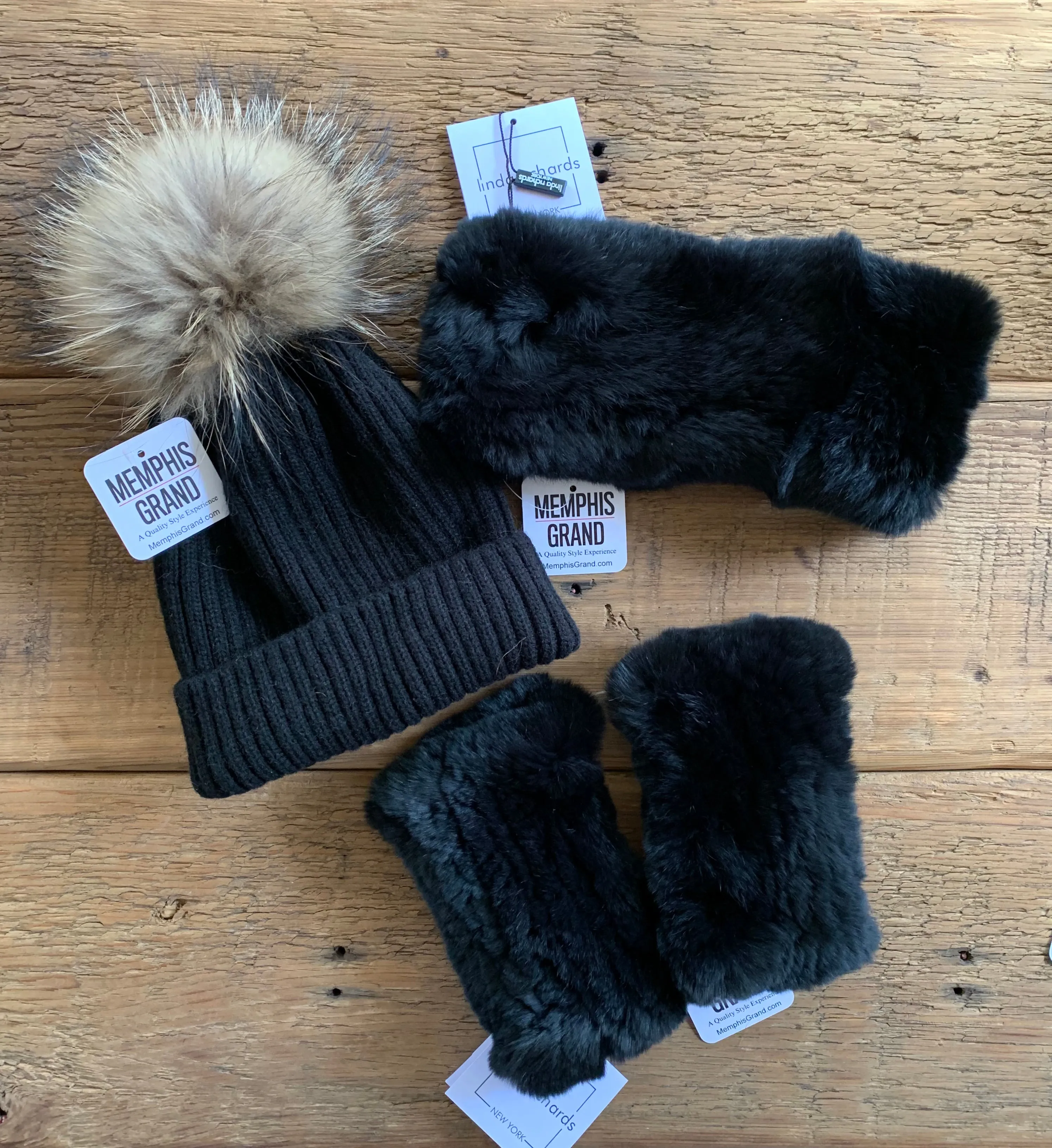 Hand Warmers, Genuine Rex Rabbit Fur, Multiple Colors - Linda Richards - Style  HW01