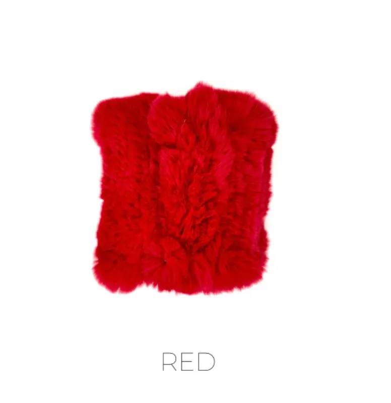Hand Warmers, Genuine Rex Rabbit Fur, Multiple Colors - Linda Richards - Style  HW01