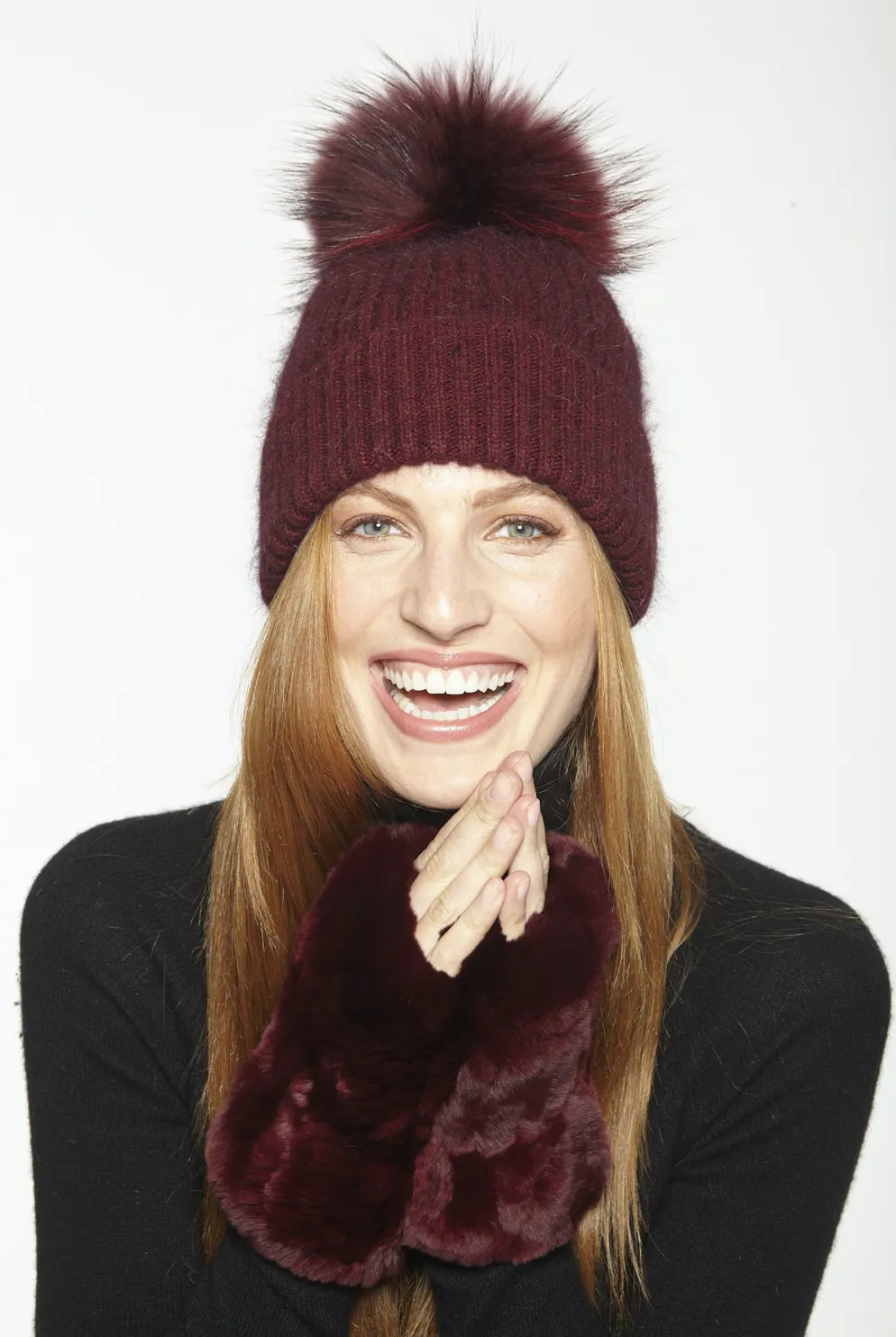Hand Warmers, Genuine Rex Rabbit Fur, Multiple Colors - Linda Richards - Style  HW01