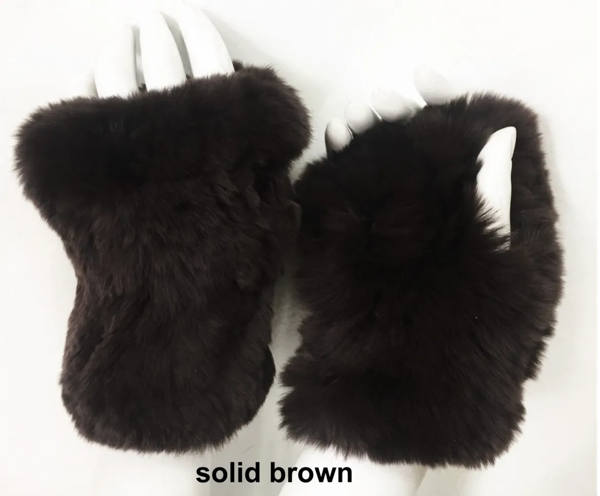 Hand Warmers, Genuine Rex Rabbit Fur, Multiple Colors - Linda Richards - Style  HW01
