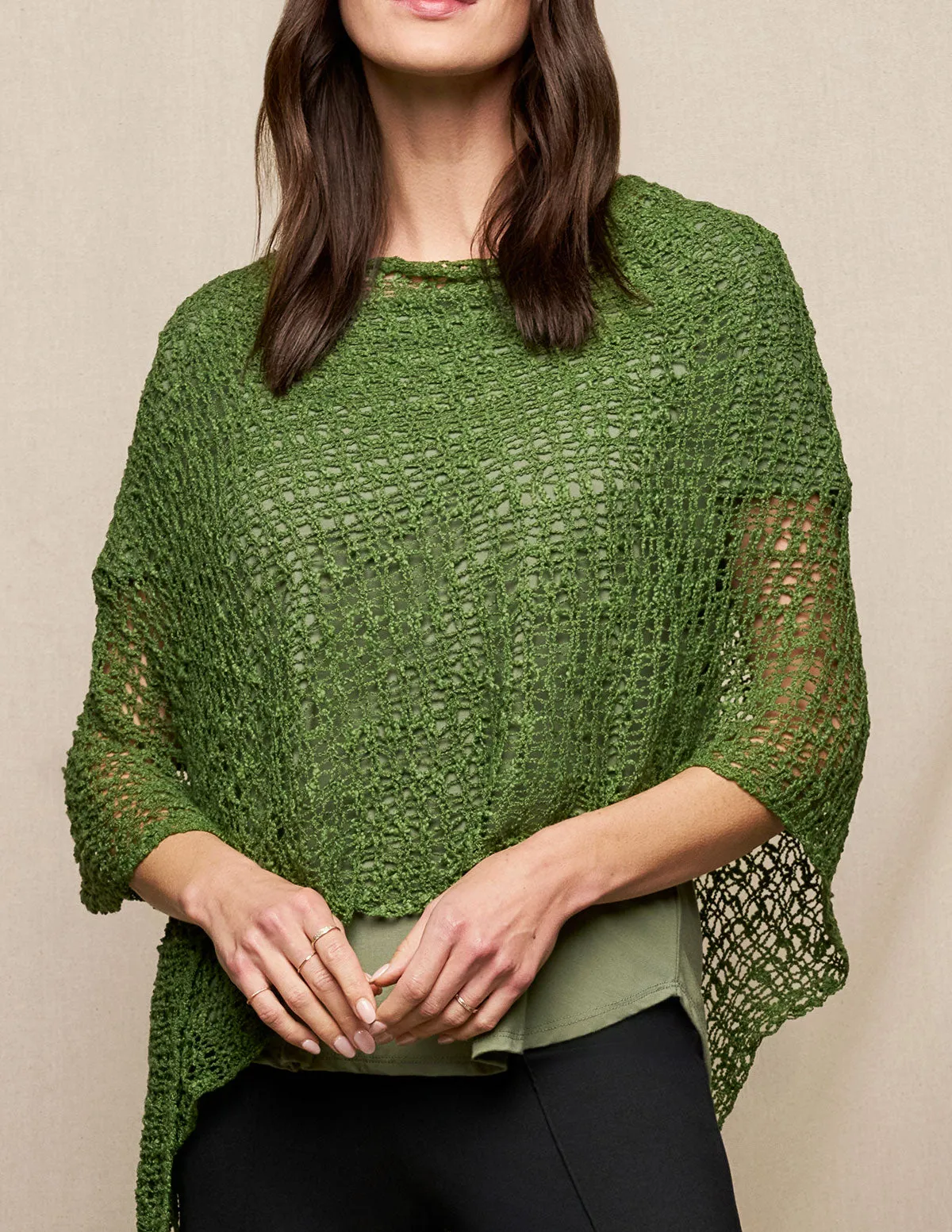 Handwoven Riva Knit Poncho