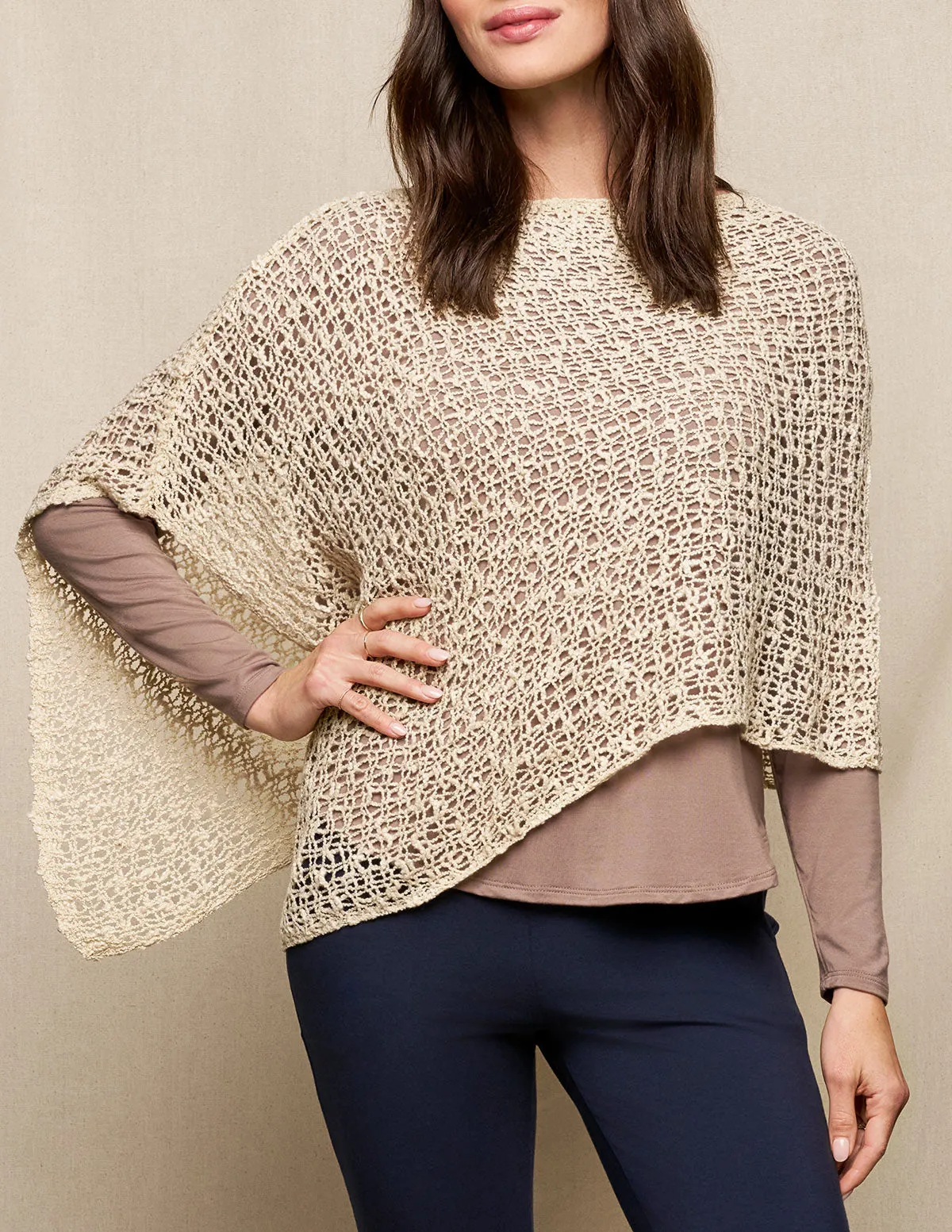 Handwoven Riva Knit Poncho
