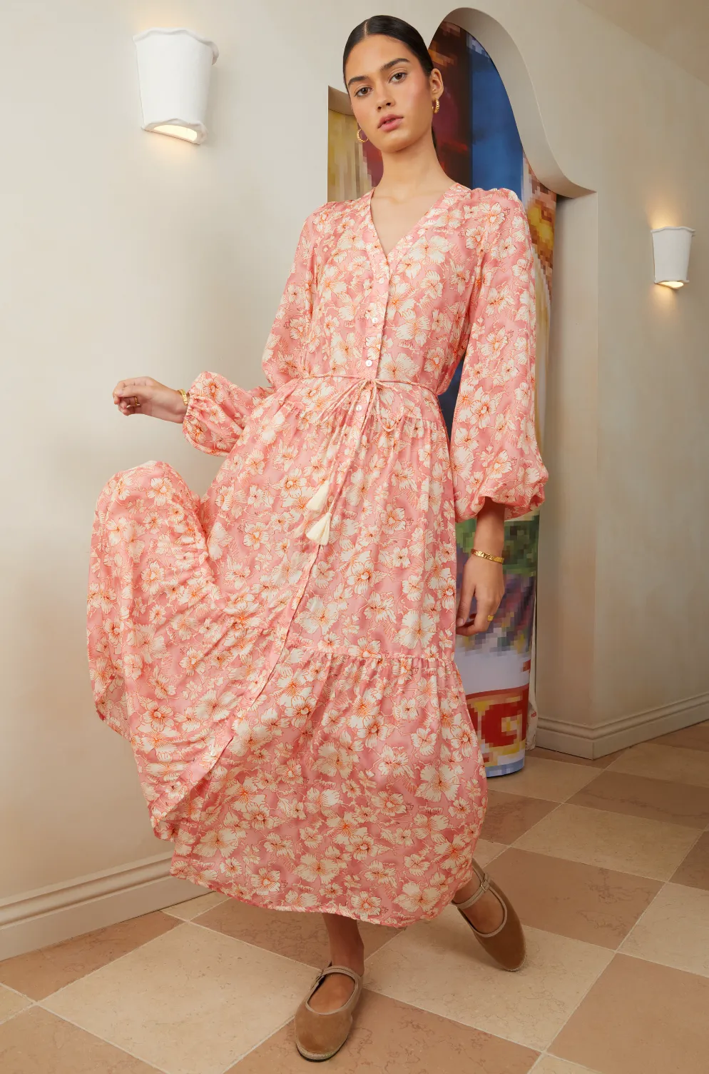 Hannah Artwear, Larissa Long Sleeve Dress | Jasmine