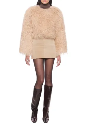 Hannah Shearling Cape Coat