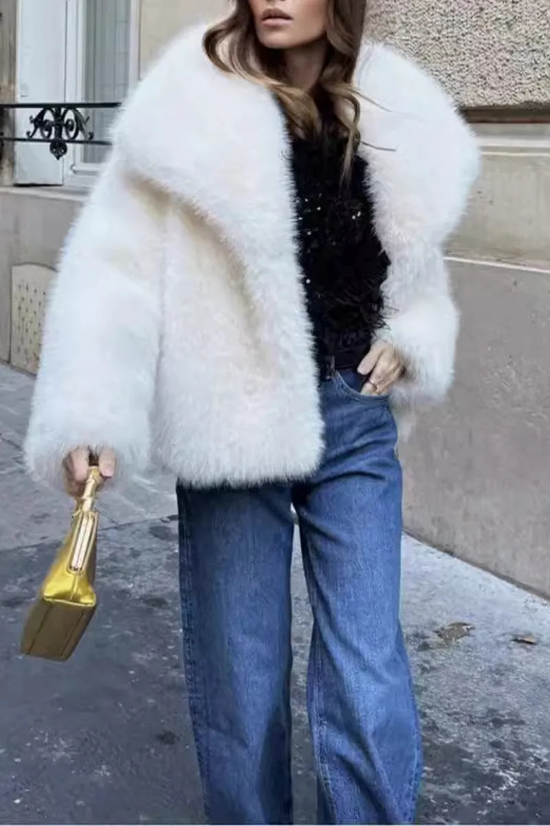 HCR1363 Luxe Faux Fur Jacket Outerwear