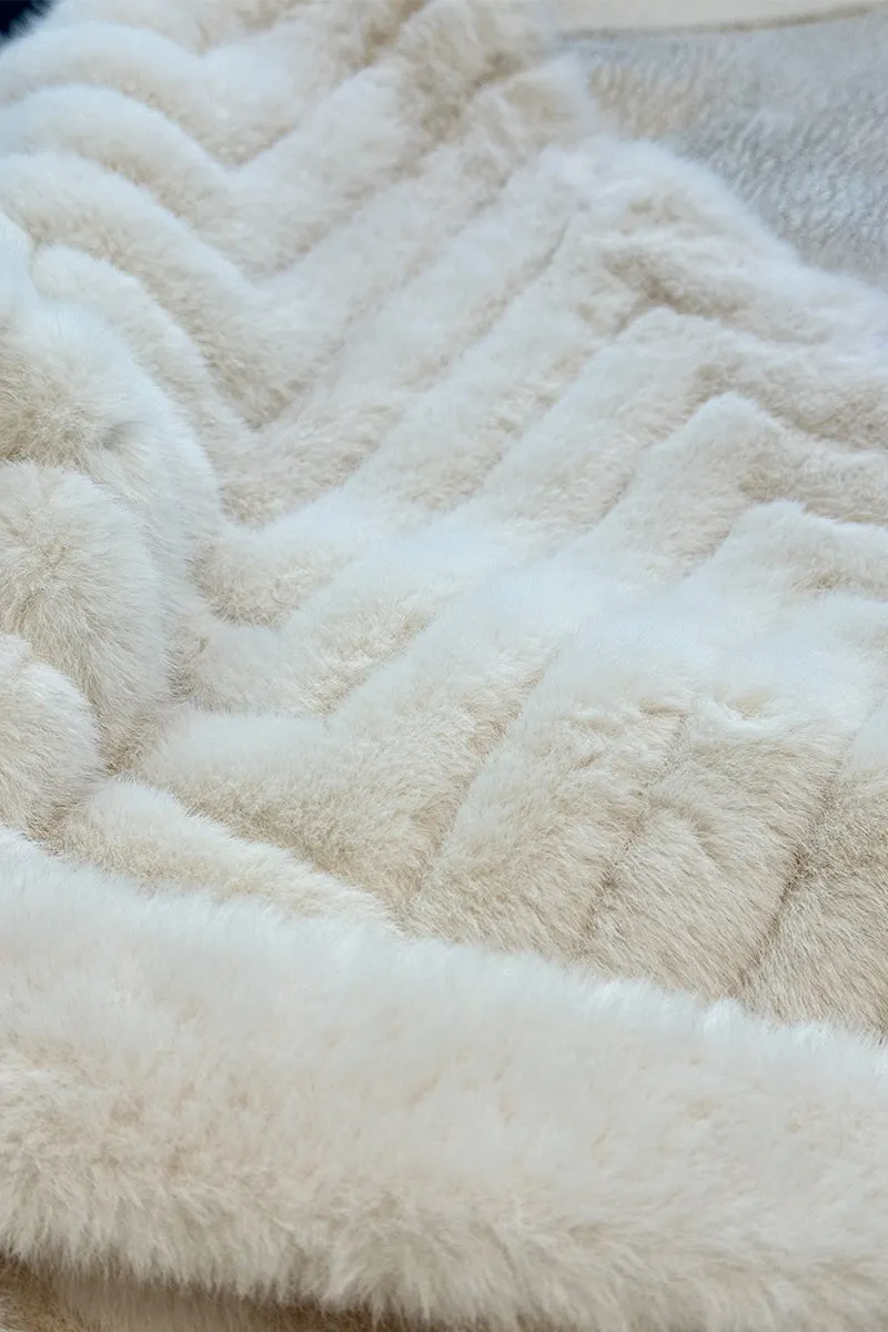HCT004 Belted Faux Fur Coat Outerwear