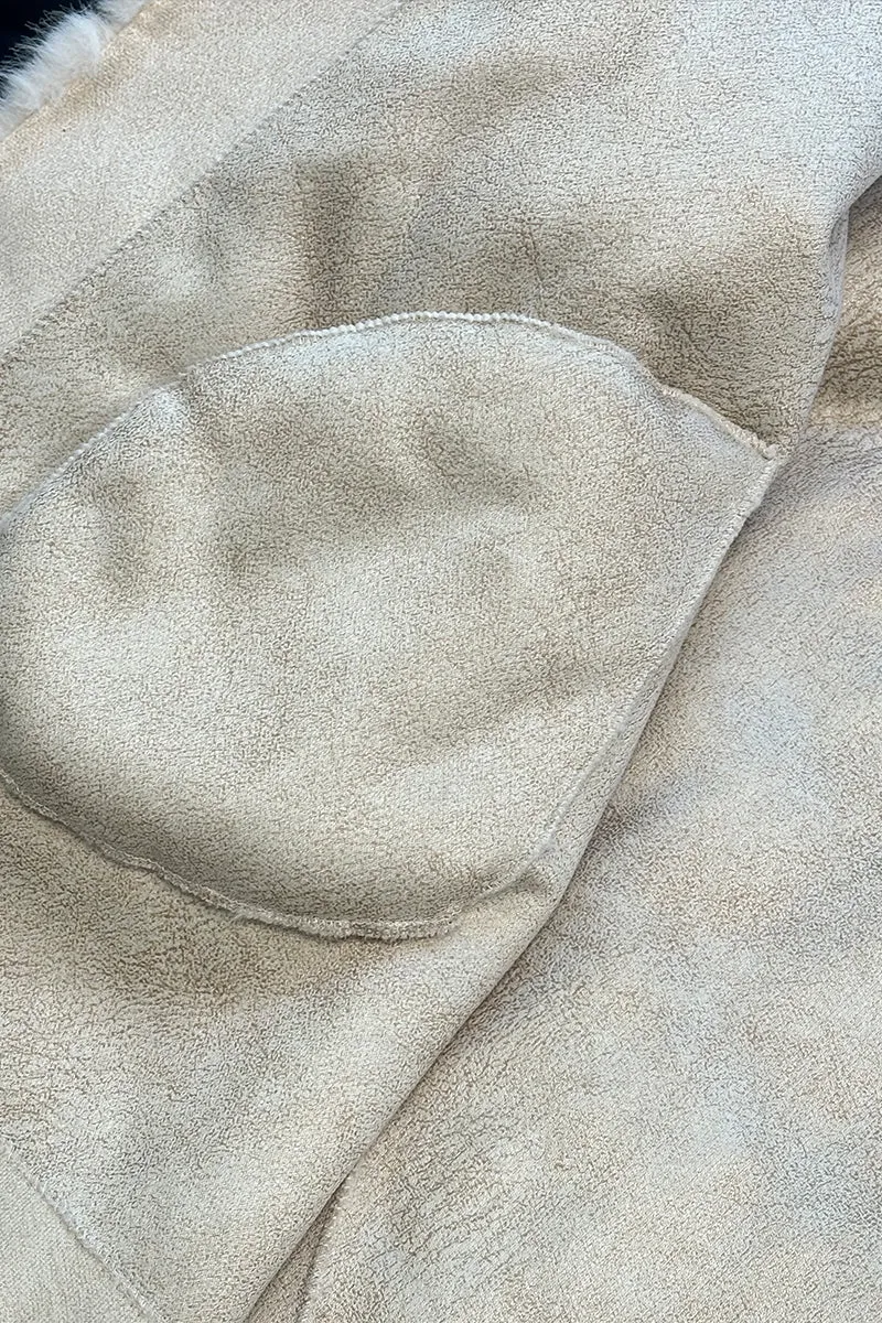 HCT004 Belted Faux Fur Coat Outerwear