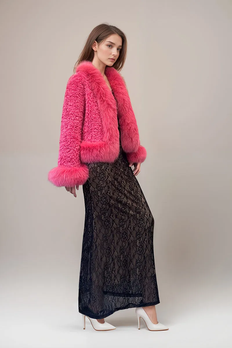 HCT006 Lapel Collar Faux Coat Outerwear