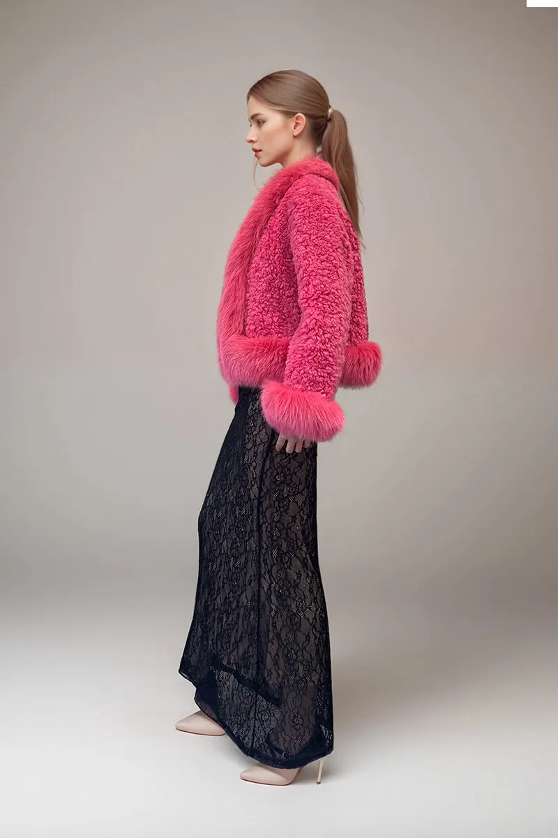 HCT006 Lapel Collar Faux Coat Outerwear