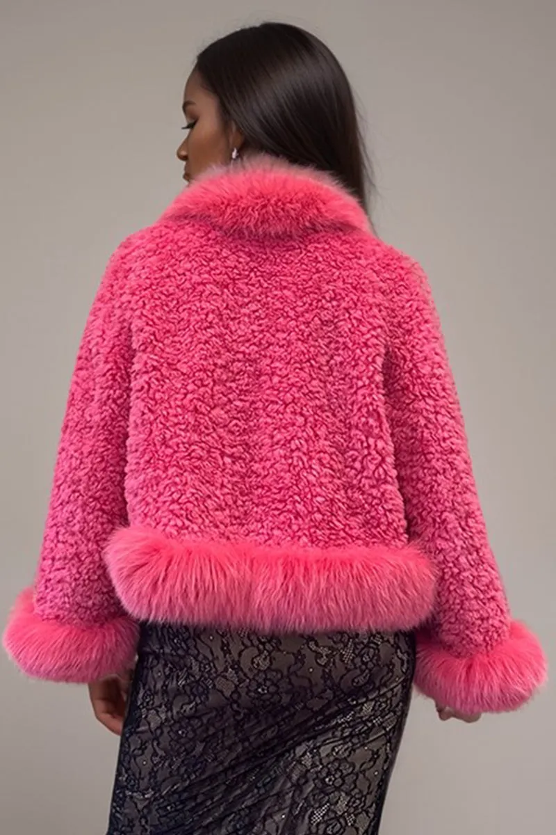 HCT006 Lapel Collar Faux Coat Outerwear