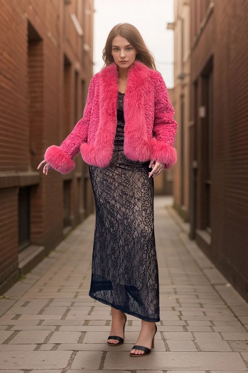 HCT006 Lapel Collar Faux Coat Outerwear