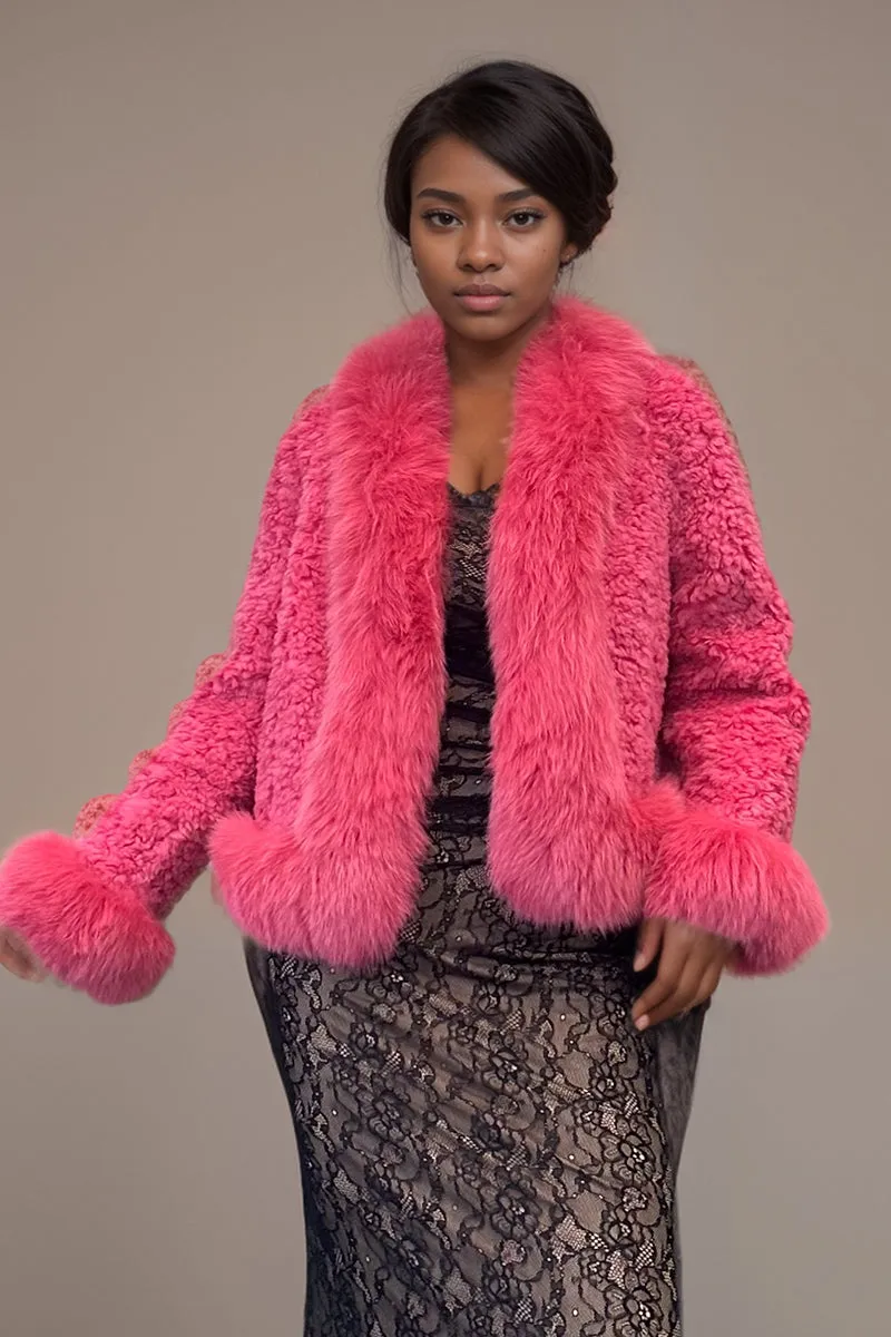 HCT006 Lapel Collar Faux Coat Outerwear
