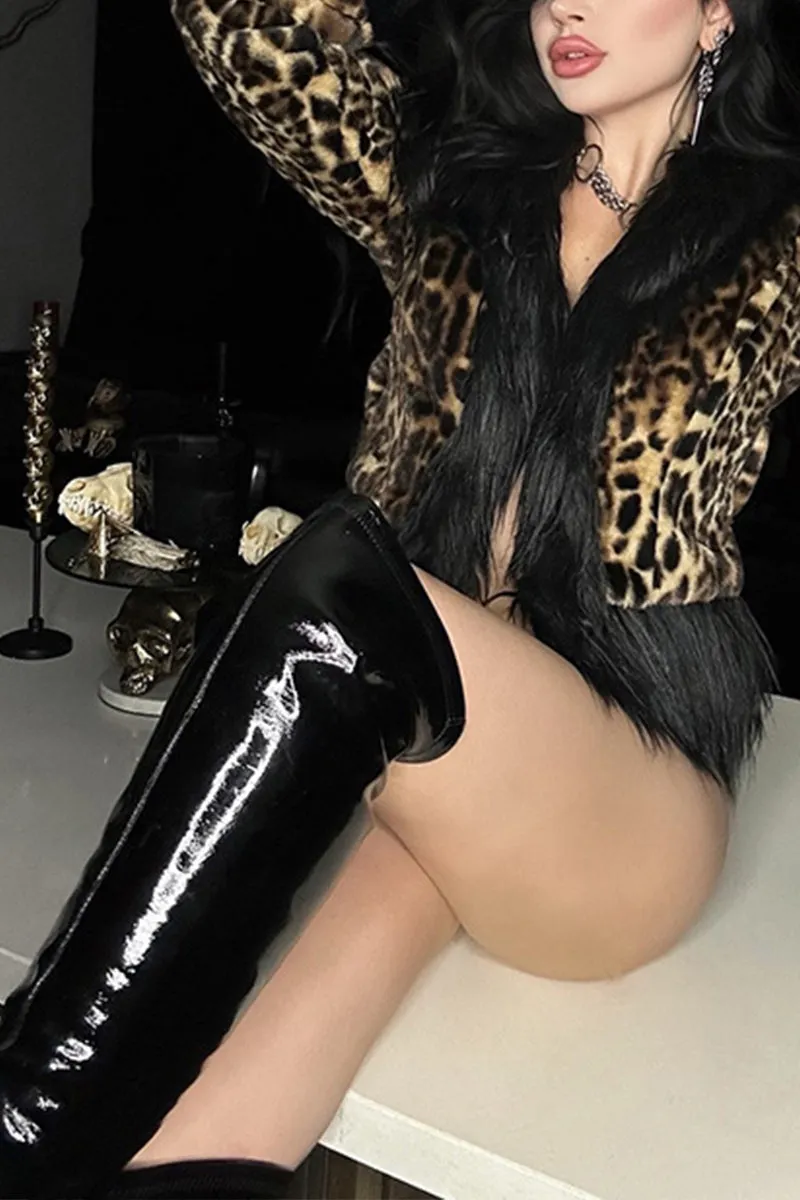 HCT1193 Wild Nights Faux Fur Jacket Outerwear