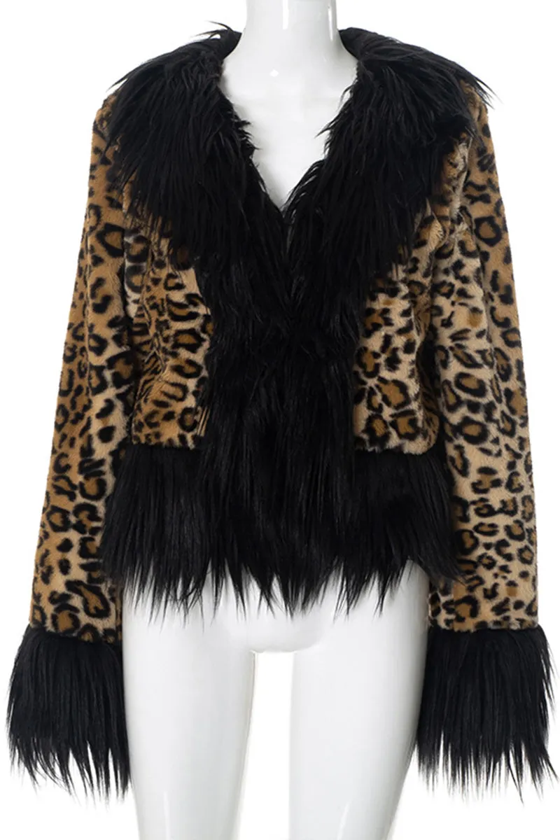 HCT1193 Wild Nights Faux Fur Jacket Outerwear
