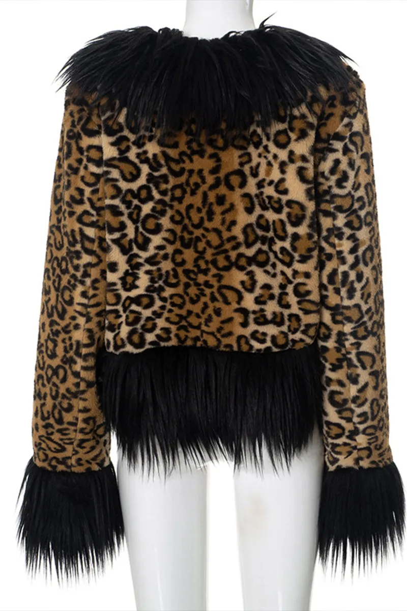 HCT1193 Wild Nights Faux Fur Jacket Outerwear